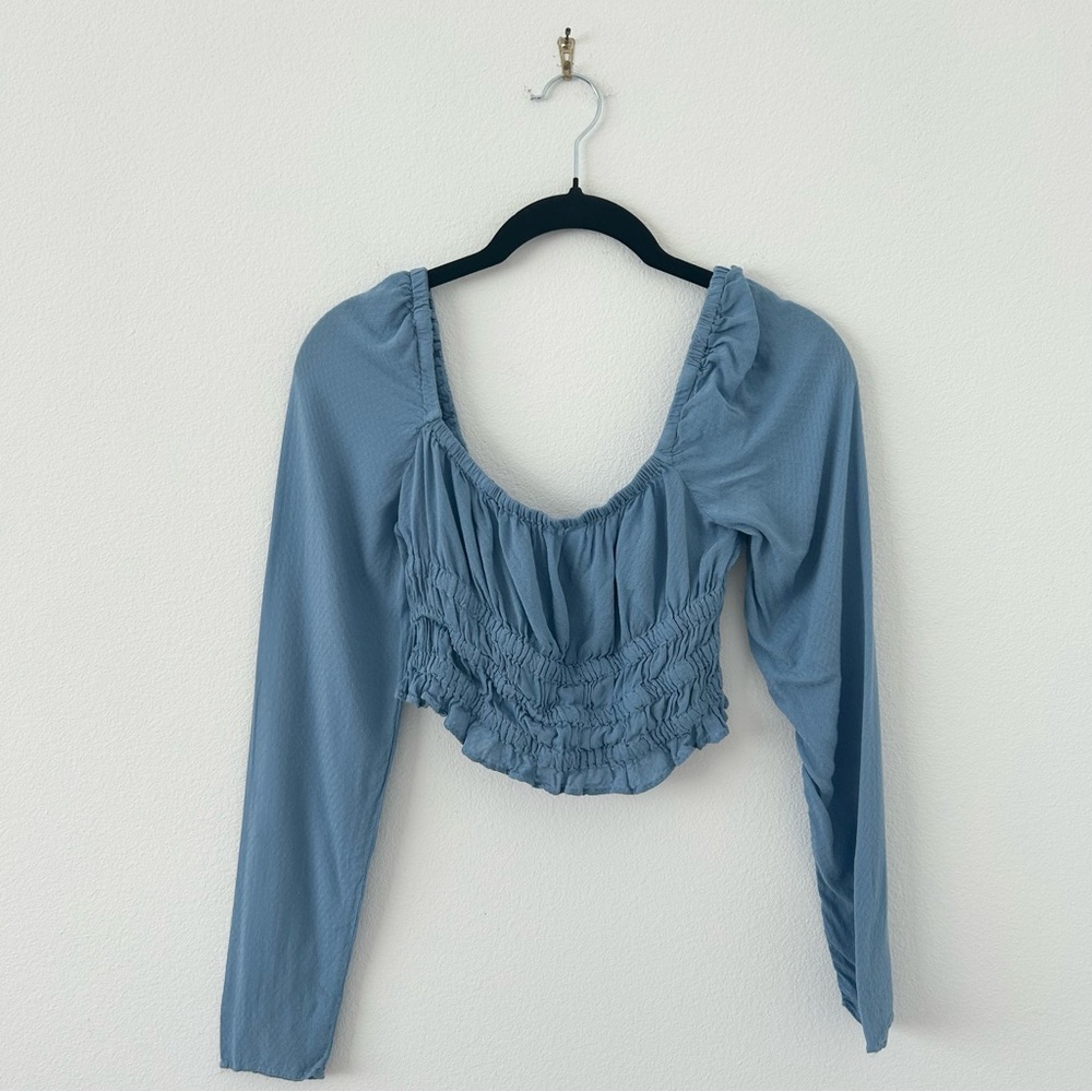 Urban Outfitters Bouquet Square-Neck Smocked Top